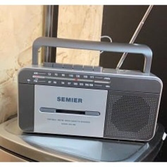 New Boombox Cassette Player AM/FM Radio Stereo, AC Powered or